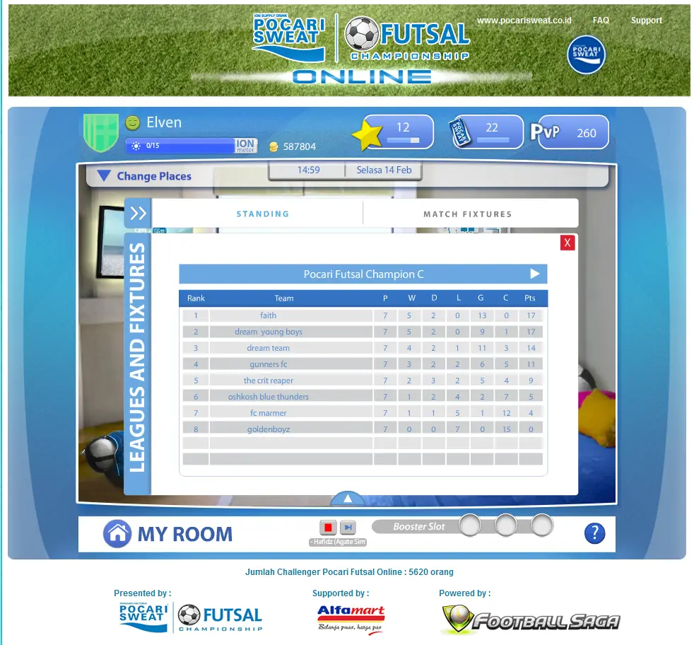 PSFC klasemen